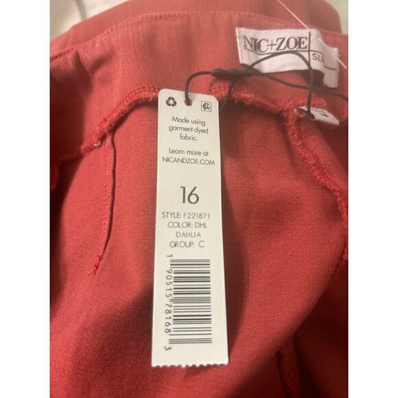 NIC+ZOE NWT Seams All Day Denim Slim Ankle Pants In Dahlia Size 16 - Picture 12 of 13